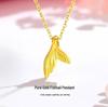 Shuibei 999 Pure Gold Ginkgo Leaf Buddha Necklace - Bestseller Jewelry Piece