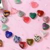 Mini Crystal Hear Gemstone Carving Heart Polished Cute Stones Crafts For Home Garden Lawn Decor Reiki Healing Chakras Meditation
