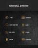 SKMEI 2212 Trend Design Digital Movt 4Time Date Week Display Watch Men 12/24 Hour Clock Stainless Steel / Silicone Strap Watches