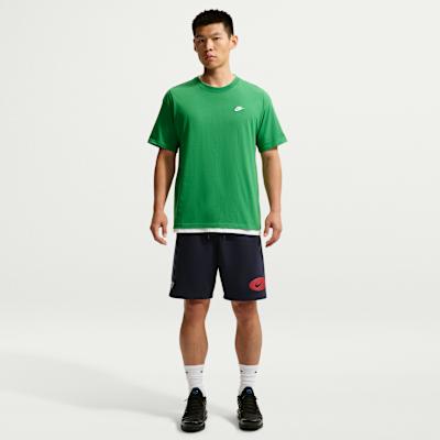 Unisex Nike T Shirts Unisex Green Crew Neck