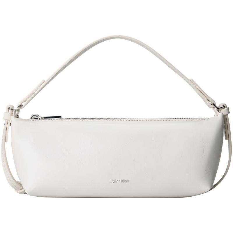 

Calvin Klein Elegant Commuter Style Glossy Crossbody Bag Women Bags Moonlight-White 4F3738G-4LX Basic Set (Bag)