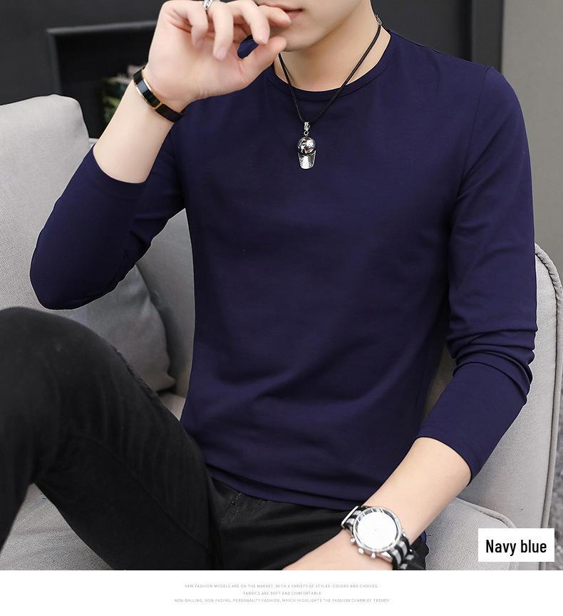 2021 Men's Trendy V-Neck Long-Sleeve T-Shirt for Autumn/Winter