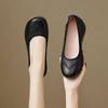 Spring Soft-soled Thick-soled Comfortable Shoes, New Casual Shallow Mouth Single Shoes, Soft Leather Breathable Lazy Shoes