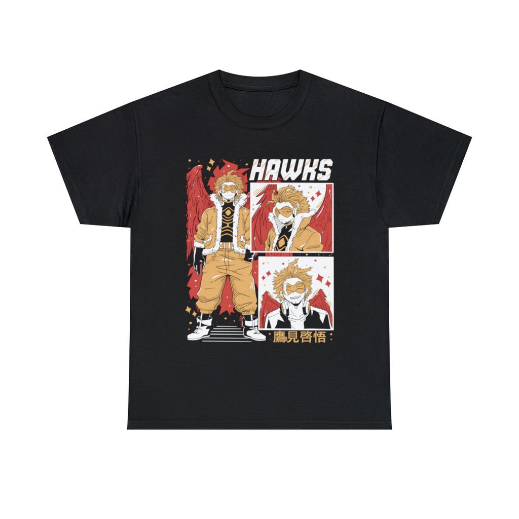 New My Hero Academia anime Wing Hero Hawks Keigo Takami T-Shirt manga All Size