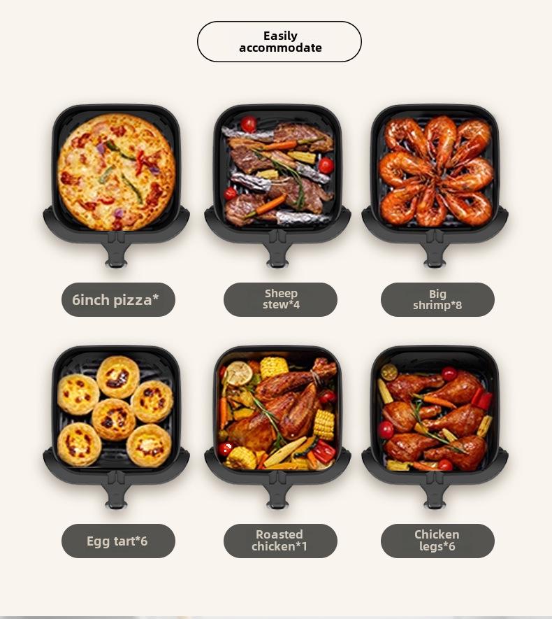 Smart Stainless Steel Air Fryer with Visual Display - Large Capacity, US Standard