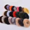 Hair Band 100% Real Genuine Mink Hair Rope Scrunchie Rope Ponytail Tail Stripe Wrist Band Vintage Elastic Headdress Hair Band