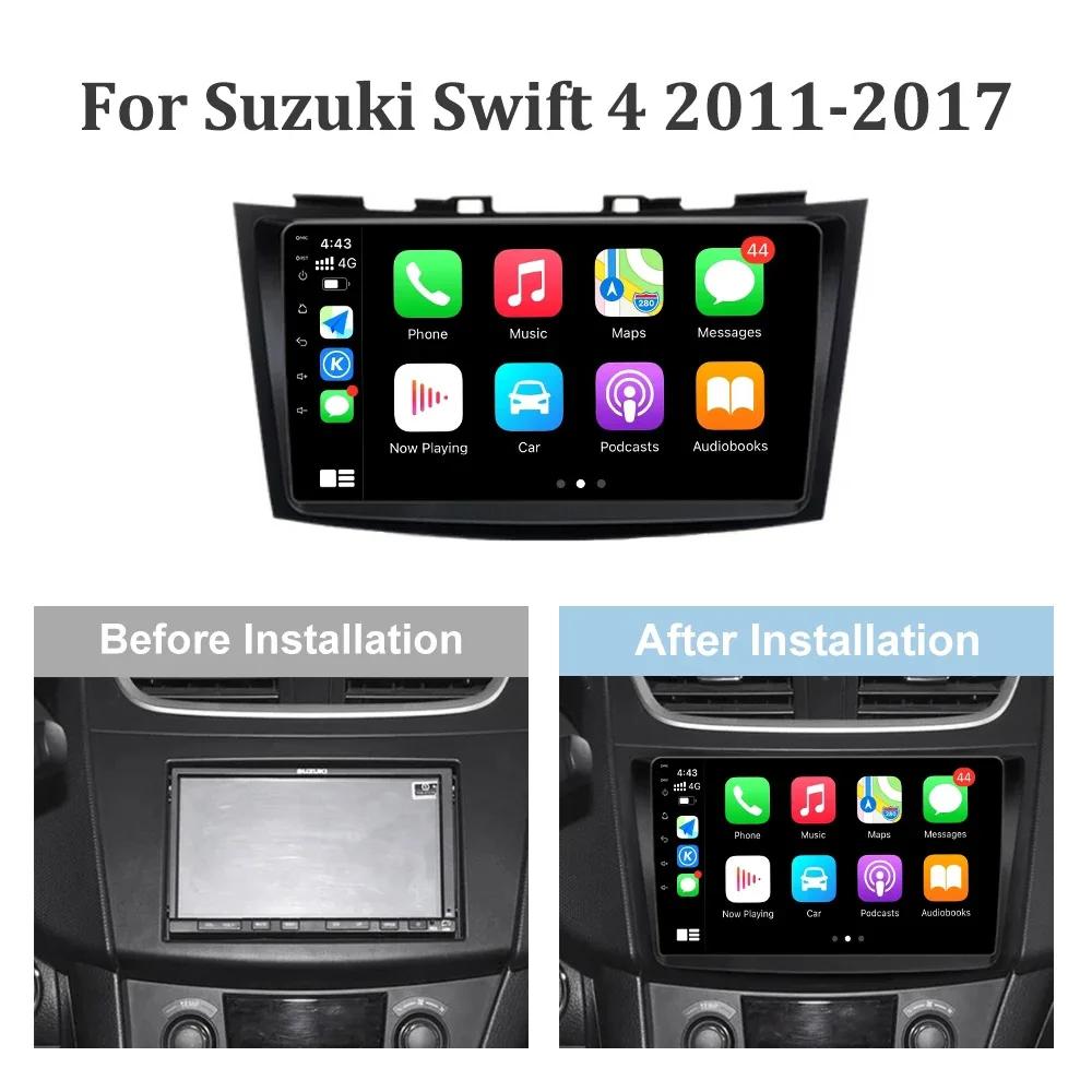 Android 13 Carplay Auto 2K Screen Car Radio Multimedia For Suzuki Swift 4 2011 - 2017 WIFI 4G gps DSP Autoradio Stereo Head Unit