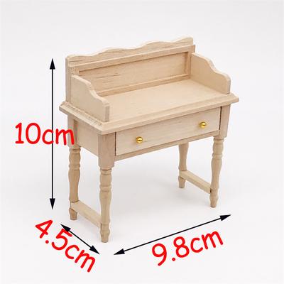 Minyatür Masa 1 Kişilik:12 Dollhouse Ahşap Mobilya Model Seti