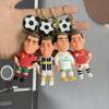 Football Star Ronaldo Figure Keychain Jewelry Bag Pendent Keyring Collection Doll Car Ornaments Key Accessories Souvenirs Gifts