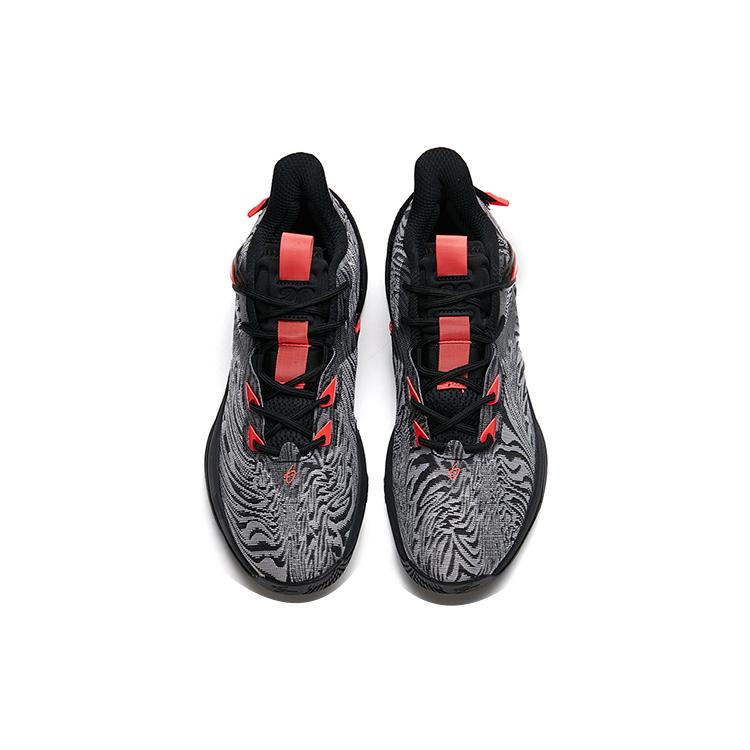 Anta Swoosh 2.0 Slip Resistant Abrasion Resistant Low Top Performance Basketball Shoes Men's White Black 112231606-5