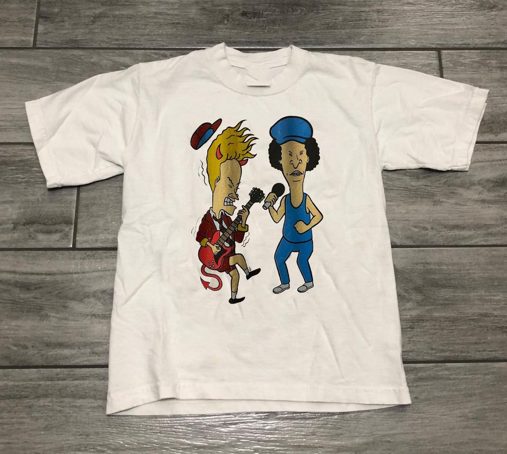 Beavis and Butt-head AC DC Christmas White unisex All size Shirt A007 Unisex T-Shirt S