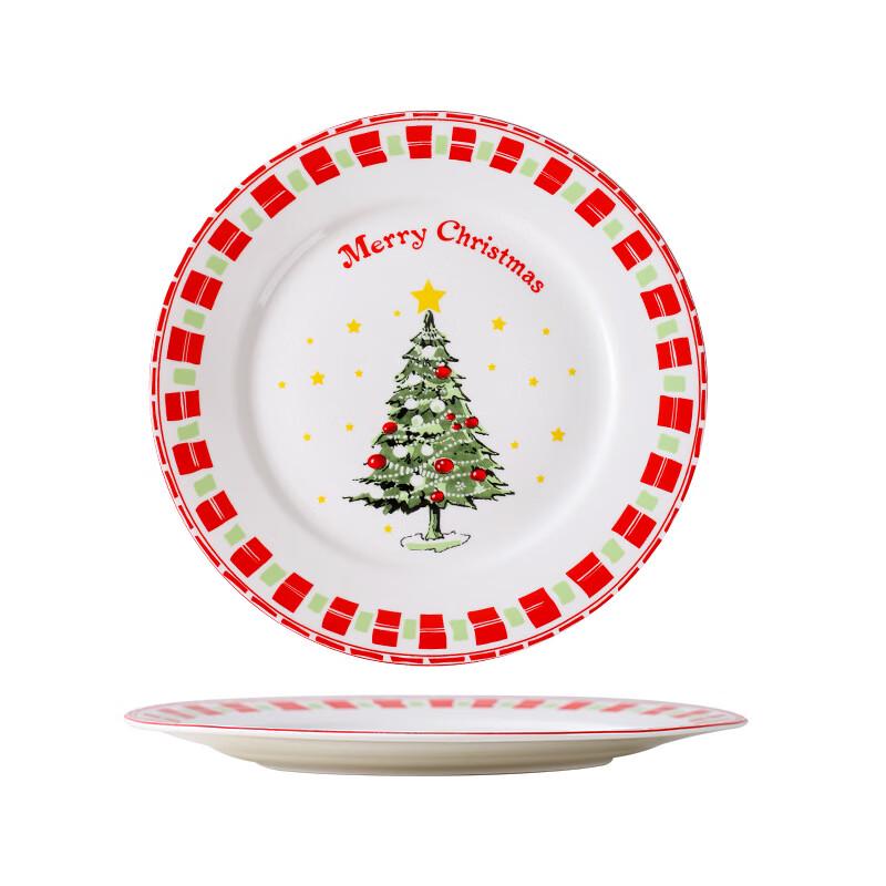 ZISIZ Vánoční keramické jídelní talíře 3-balení