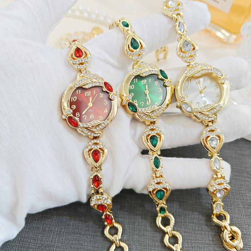 Orologio Bracciale da Donna con Strass Orologi Rotondi al Quarzo Orologio da Polso da Donna