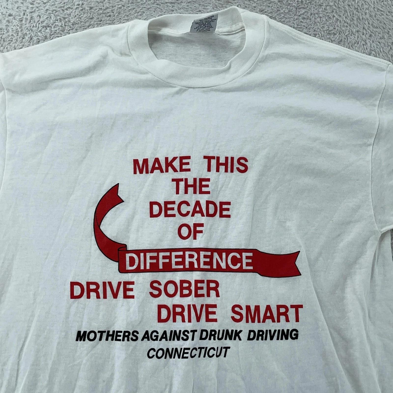 

Vintage Mothers Against Drunk Driving Shirt Mens M Drive Sober MADD 90s L