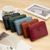 Fashion Multi-card Slots Women's Short Wallet Crocodile Print Leather Coin Purse Solid Color Waterproof Card Storage Bag