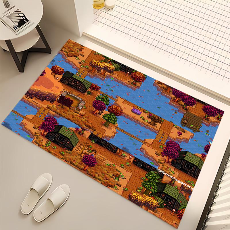Spiel Stardew Valley Teppich - Weich, Waschbar, Rutschfest, Indoor-Matte, Wohnzimmer, Heimbüro Dekorativer Teppich