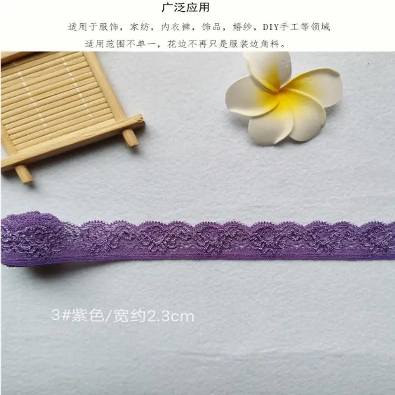 Color Elastic Lace High Quality Soft Elastic Lace Accessories with Hollow Elastic Lace DIY Apparel Sewing Supplies