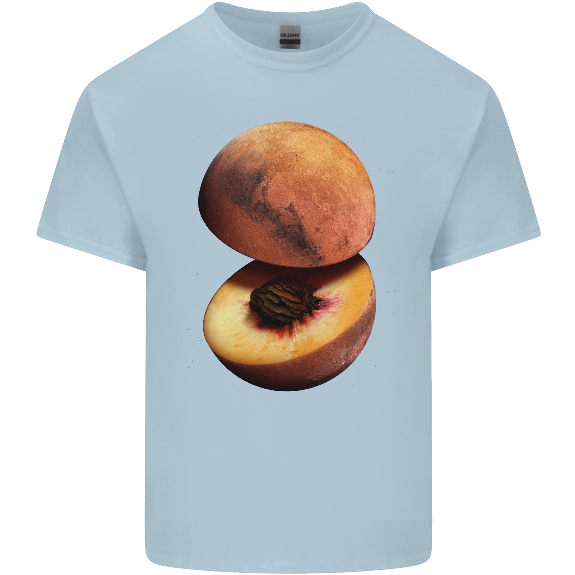 Mars Peach Space Planets Cosmos Unisexs Light Cotton TShirt S