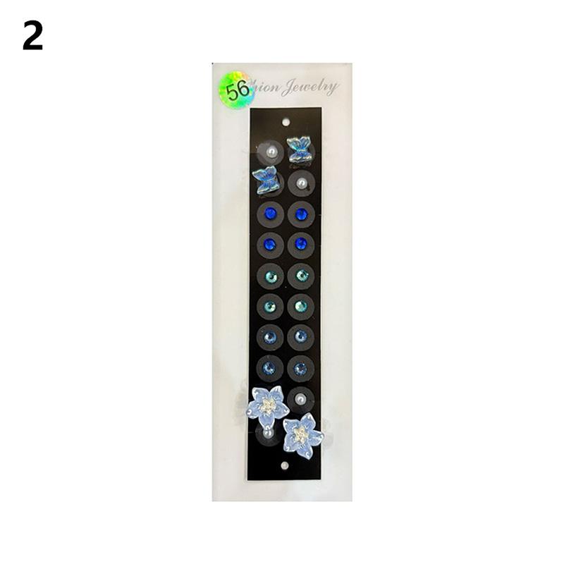 20 Patches Butterfly Flower Shape Crystal Ear Seed Acupuncture Auricular Disposable Ear Stickers Massage Therapy Needle Patch