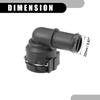Upper Radiator Coolant Hose Connector Pipe No.1K0122291H - Car Interior Heater Hose Connector - for Volkswagen Passat 2012-2014 Plastic Black 1 Pc
