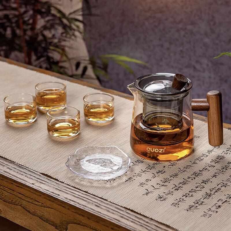 Guozi Glass Tea Set with Filtered Teapot