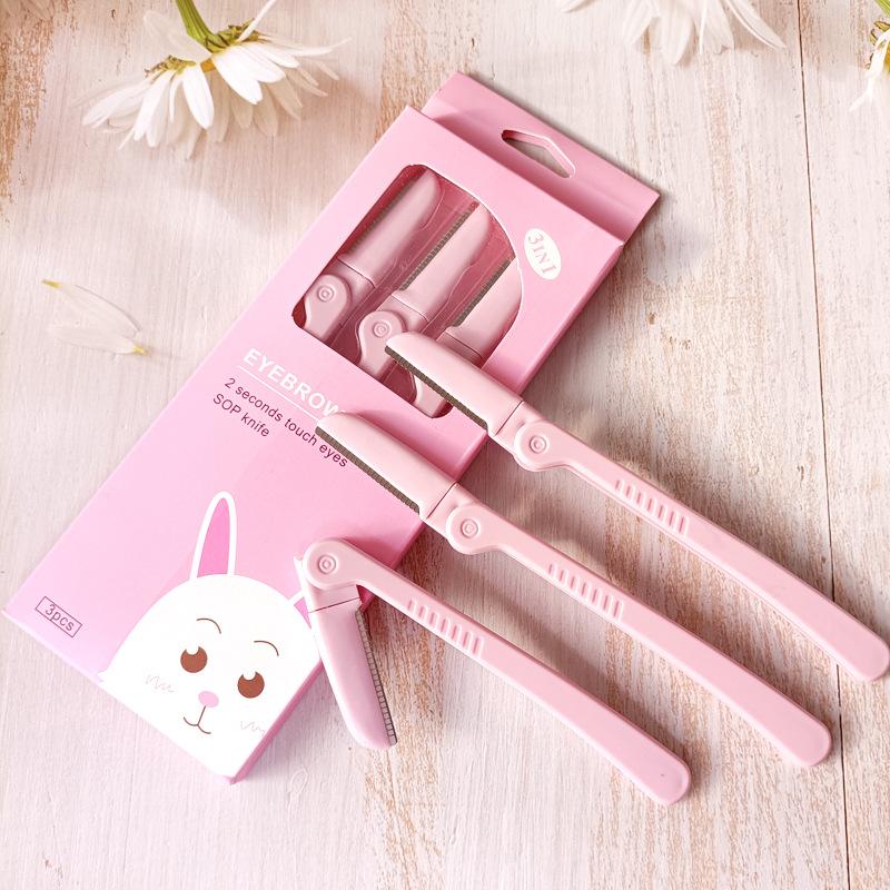 3PCS  Women Face Care Hair Removal Tool Makeup Shaver Knife Eyebrow Trimmer Safe Shaving Rezors