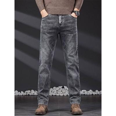 Foreign Trade Surplus Autumn and Winter High-End New Men's Jeans Korean Style Straight Loose Versatile Retro Casual Long Pants