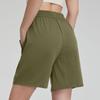 Women Casual Elastic Waist Shorts with Pockets Relaxed Fit Lightweight Drawstring Athletic Lounge Bottoms for Daily Wear