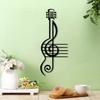 Vintage Metal Wall Art Guitar String Sculpture Black Gold Iron Recording Studio Decor Rock Music Gift