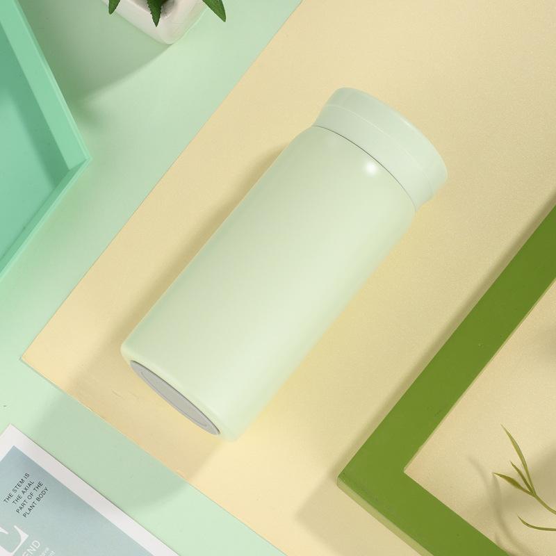 

Маленькая студенческая мини-термос из нержавеющей стали 316, простая и маленькая вместительная карманная чашка для девочек и девушек 180ML зелёный