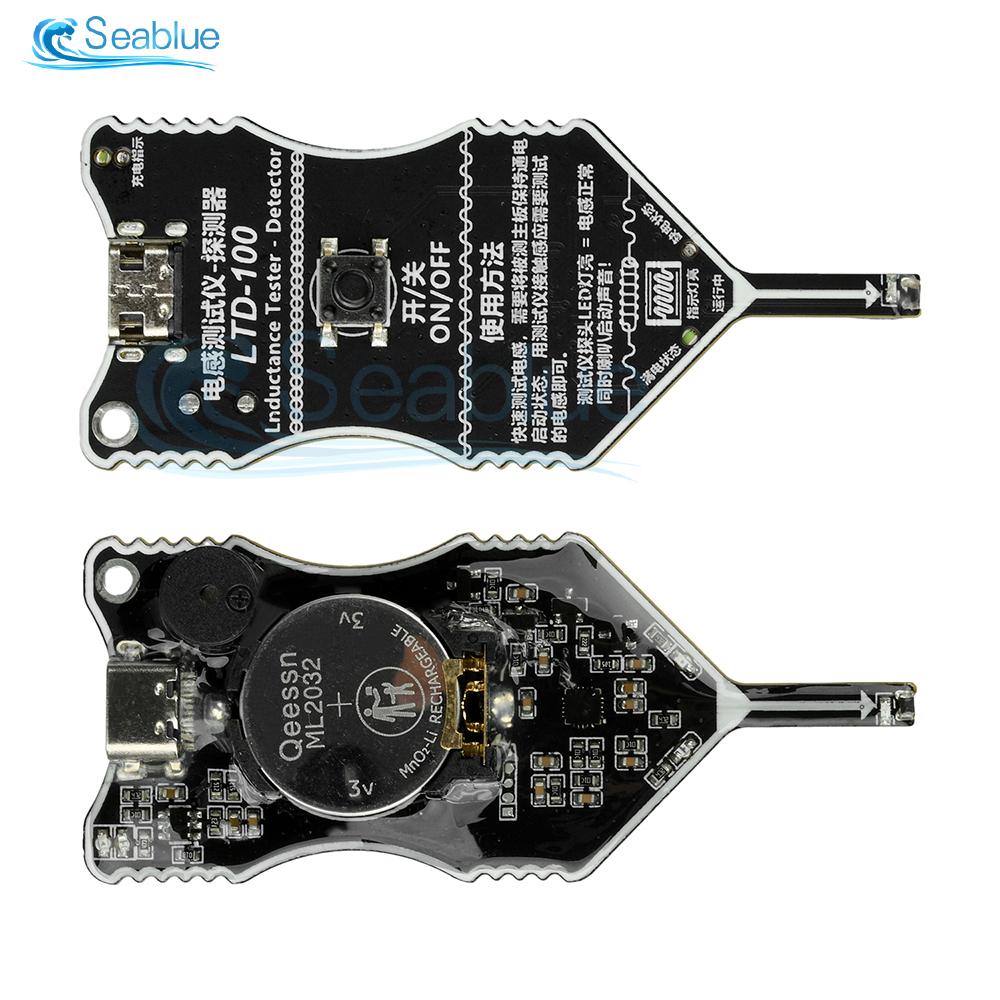 Professional LTD-100 Inductance Tester with Type-C Charging Portable Coil Tester for Motherboard Repair and Electronic Testing Type-C