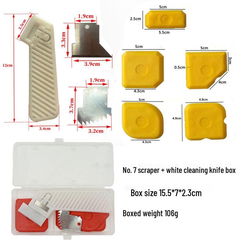 5-Piece Silicone Caulk and Grout Tool Set for Kitchen, Bathroom, Floors, and Windows