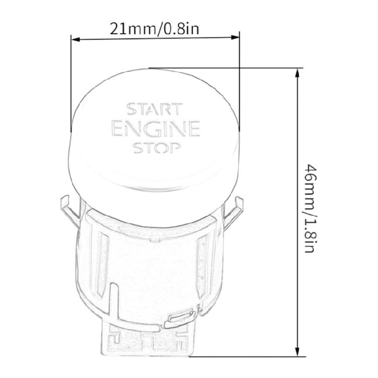Car Styling Engine Start Stop Button Switch 5N0959839 Black Start Push Button