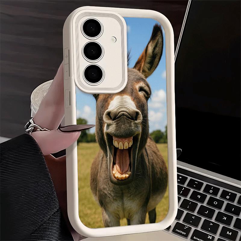 Phone Case for Samsung Galaxy S26 S25 Ultra S24 FE Funny Donkey Animal Shell S23 Plus S22 + S21 S20 5G Soft Silicone Funda