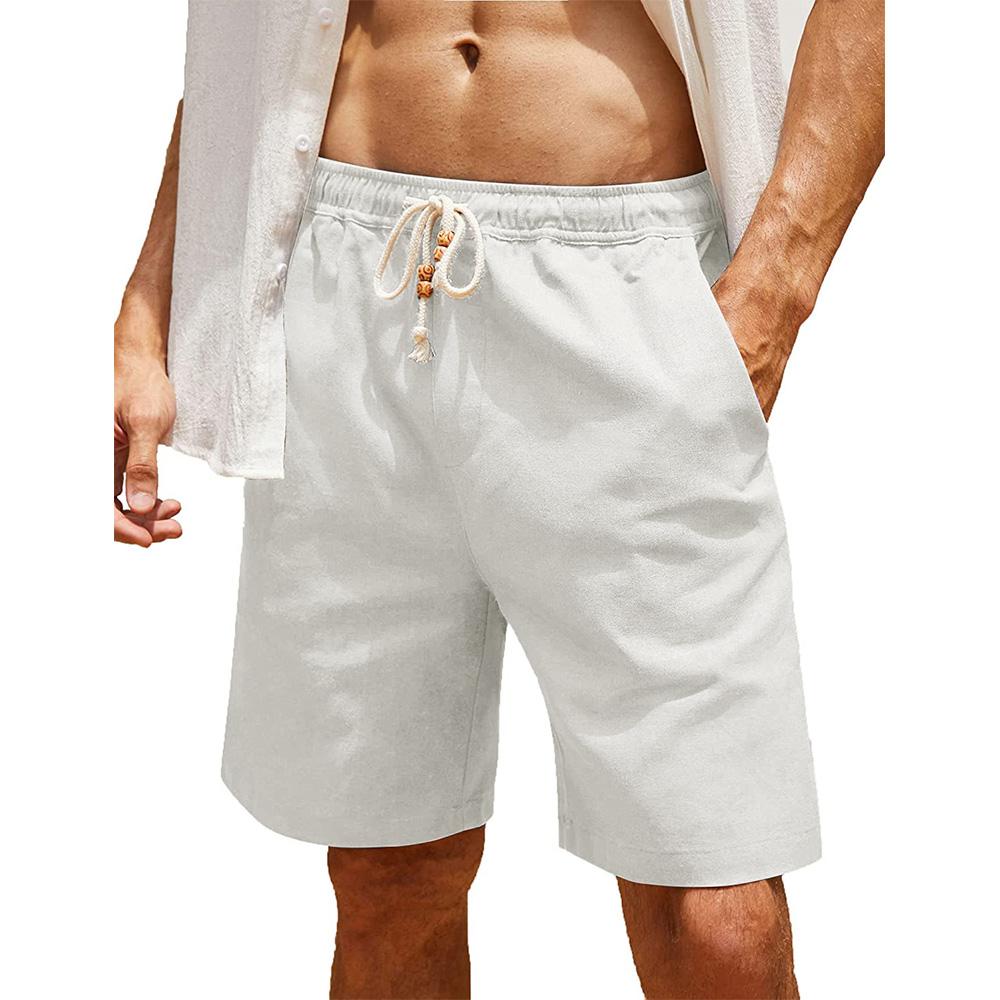 Men's Casual Shorts Summer Fashion Middle Pants Beach Style Simple Loose Drawstring Elastic Waist Jogging Sports