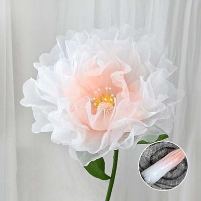 Window Display 3D Big Simulation Flower Hollow Peony Fake Flower Large Hanging Gauze Photography Props Festival Decoration