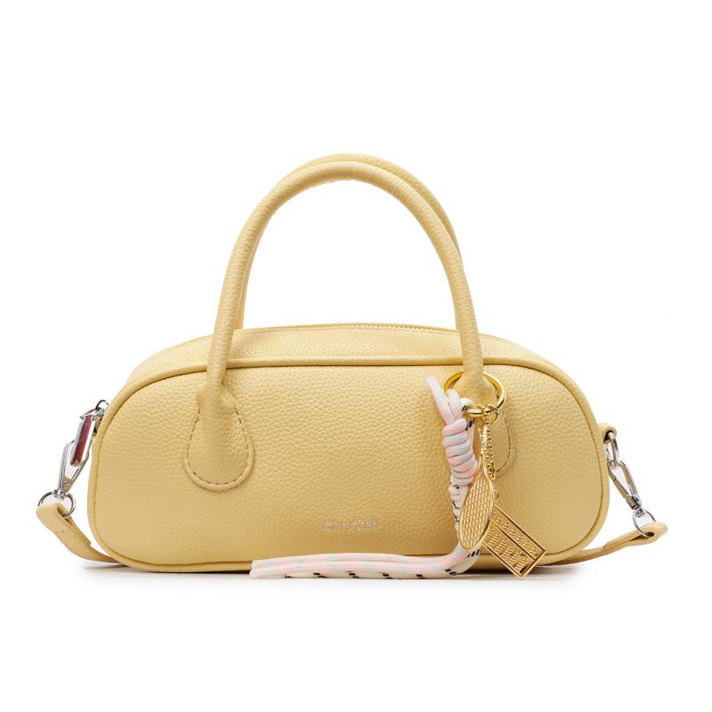 Popular Fashion High-quality Lychee Pattern Portable Baguette Bag Women's Versatile Commuting Temperament Niche Casual Messenger Bag