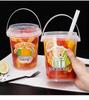 1000ml Disposable Fruit Tea Cup - Large Capacity Handheld Bucket for Milk Tea