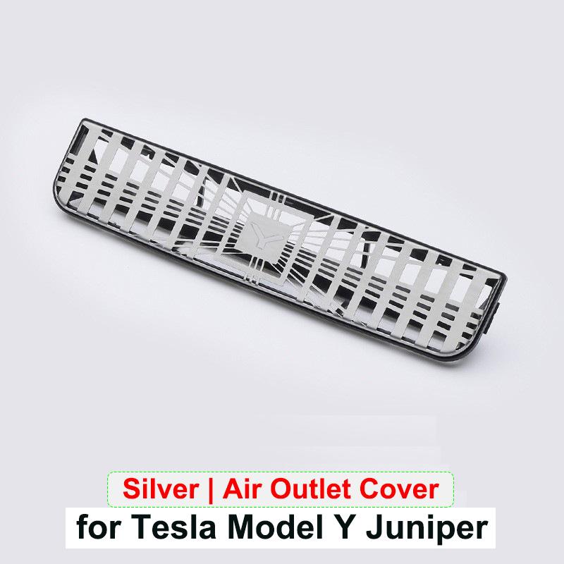 Car Stainless Steel Accessories for Tesla Model Y Juniper 2025 Speacker Cover Front Rear Speakers Air Oultet Protector Sticker