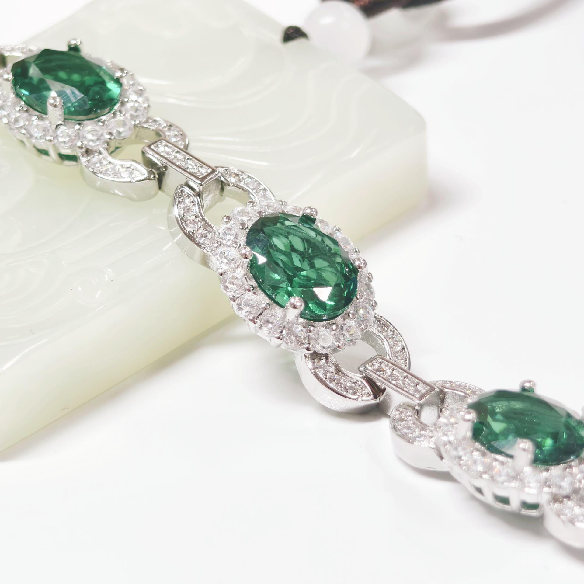 European and American Fashion Colorful Zircon Bracelet – Versatile, Elegant Wedding Jewelry