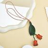 Läder Blomma Väska Berlock Med Handgjord Design För Modeaccessoarer