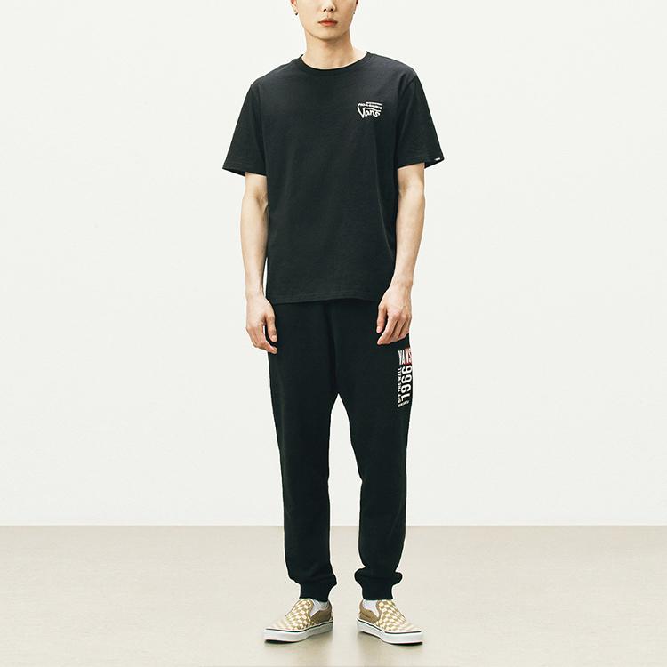 Vans T Shirts Unisex Black Crew Neck Moderate Straight Fit VN0A5F33BLK