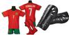 Kit de futebol infantil PORTUGAL RONALDO - 164 + caneleiras