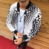 Pánská móda podzimní nový kabát na zip Pánský 3D tisk ležérní top pánský kabát na podzim a zimu