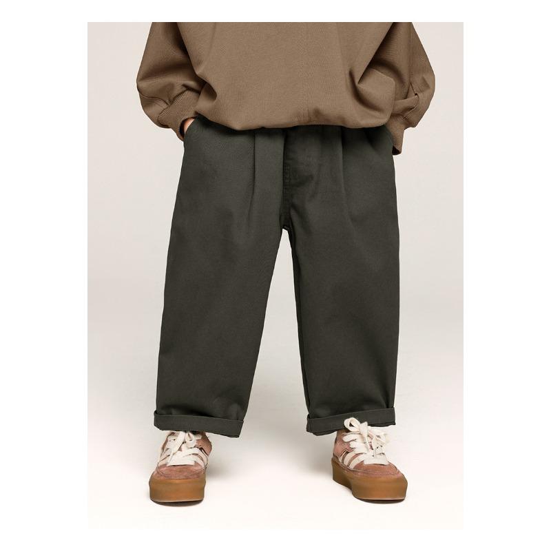 Pantaloni Harem Lunghi Casual Colore Unico Stile Coreano per Bambini Ragazzi