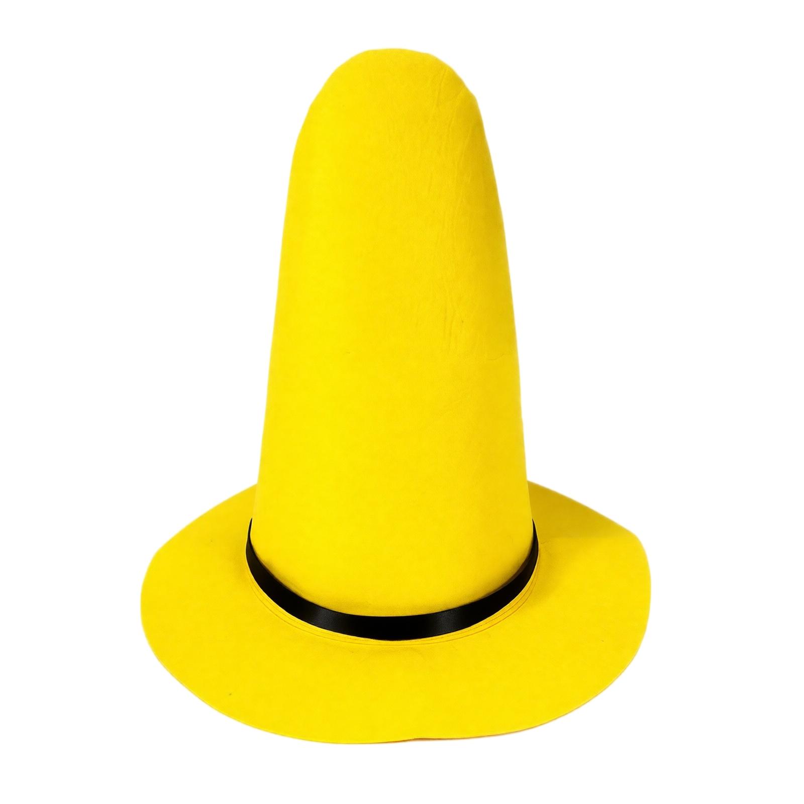 Gelber Hut für Halloween Extra Groß Dickes Kostümzubehör One Size gelb