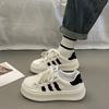 Striped Little White Shoes Children's Spring and Autumn New Ins Trendy Thick-soled Versatile Breathable Casual Board Shoes