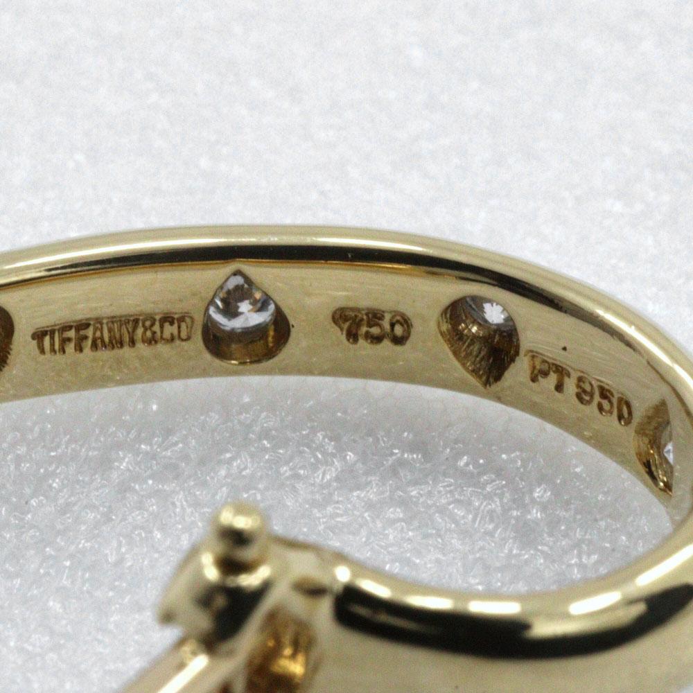 TIFFANY&Co. Dots Earring hoop 4P K18 yellow gold/Pt950Platinum/diamond 5.7g Women Used