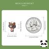 WOSTU Enamel Cartoon Cute Deer 925 Sterling Silver Charm Beads Fit Bracelet Bangle Fine Jewelry