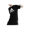 Adidas Color Block Letter Print Design Comfortable Pullover Short Sleeve T-Shirt Men Tops Black ADICTB-BW